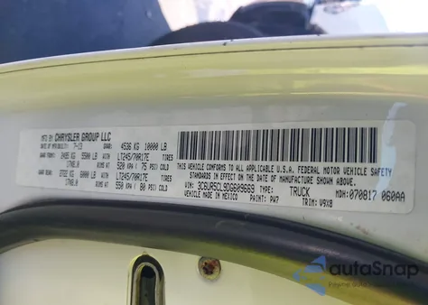 2013 Ram 2500 Tradesman из США, поврежденный, VIN 3C6UR5CL9DG609669